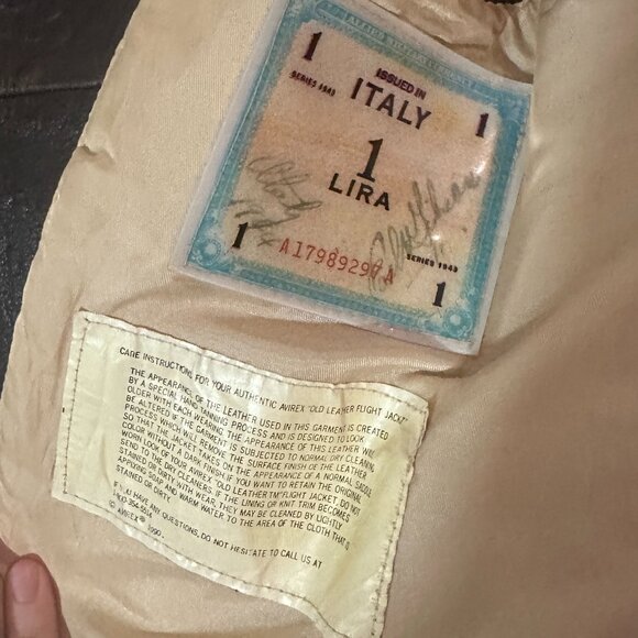 Avirex A-2 Bomber Flight Leather Jacket - Picture 8 of 16